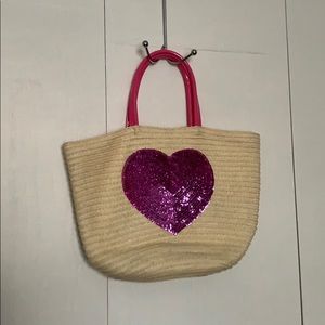 Beach Bag With Heart Pre Owned